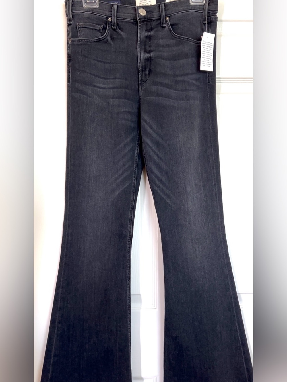 McGuire Jeans Bootcut mid rise 30/32 Charcoal Black Gray New Jeans Anthropology